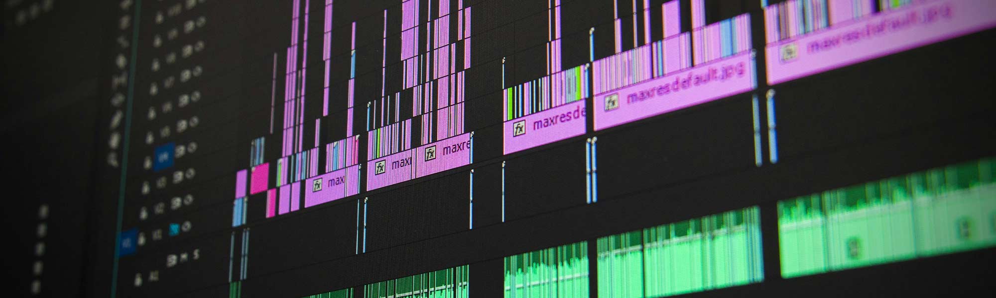 Video editing screen